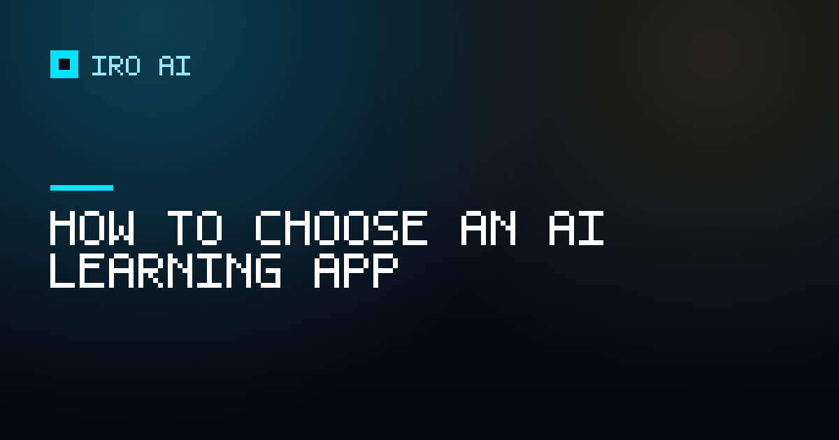 How to choose an AI learning app (2026 buyer's guide)
