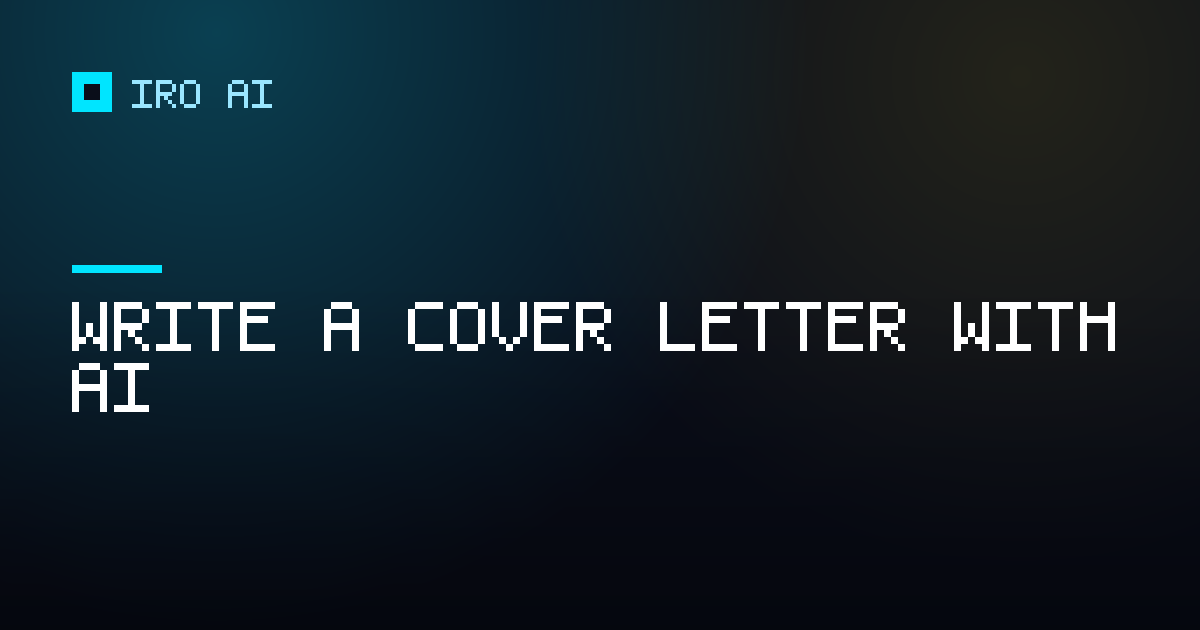 How to use AI to write a cover letter without sounding generic