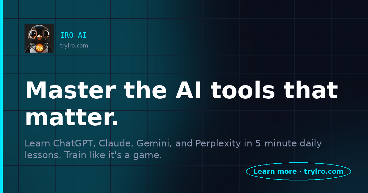 Iro AI — Learn AI Skills | The Duolingo for AI