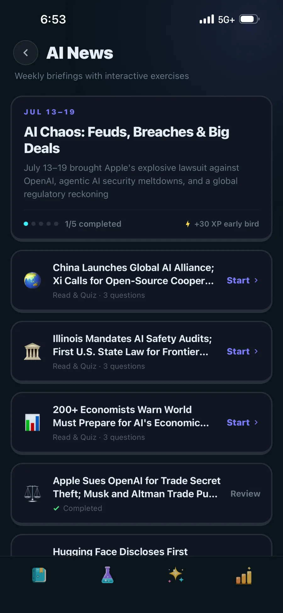 Iro app — weekly AI news briefings